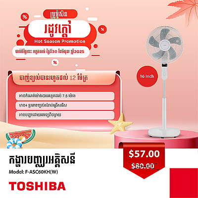 Toshiba Electric Fan 16 inch